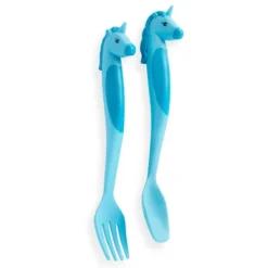 2pc Plastic Unicorns Utensil Set - Dinneractive -Children'S Home Furnishings Store GUEST 988cf864 c802 4edf 8623 46cc7b4fab79