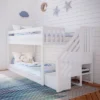 Max & Lily Twin Low Bunk Bed With Staircase -Children'S Home Furnishings Store GUEST 996ff83f e5df 45d5 95e0 9eb5395368c9