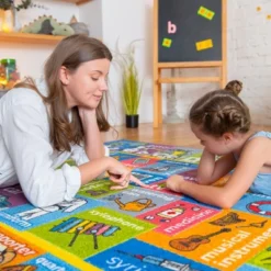 KC CUBS | Looney Tunes Boy & Girl Kids ABC Alphabet, Jobs & Objects Educational Learning & Play Nursery Bedroom Classroom Rug Carpet -Children'S Home Furnishings Store GUEST 99db9ce7 fe2c 4fdb a7f8 6ca8d186882a