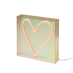 Teen Iridescent Heart Acrylic Box Novelty Table Lamp Pink - West & Arrow -Children'S Home Furnishings Store GUEST 99fa80ef ff4b 44fd b996 92afcb093663