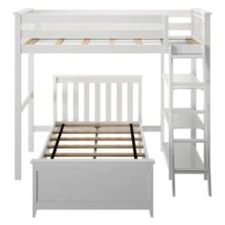 Max & Lily L-Shaped Twin Over Twin Bunk Bed With Bookcase 3 Max & Lily L-Shaped Twin Over Twin Bunk Bed With Bookcase -Children'S Home Furnishings Store GUEST 9a70a79b 5733 44b1 a3f9 2cd2bd584206