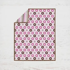 Bacati - Mod Dots Stripes Pink Fuschia Beige Chocolate 10 Pc Crib Bedding Set With Long Rail Guard Cover -Children'S Home Furnishings Store GUEST 9b0c41a2 a53a 4e17 a6c8 5ab111b1ce5d