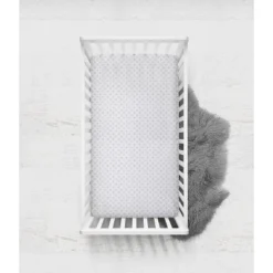 Bacati - Petals Lilac Muslin 100 Percent Cotton Universal Baby US Standard Crib Or Toddler Bed Fitted Sheet -Children'S Home Furnishings Store GUEST 9ea4f09d 2dfa 4fa4 91fc 9ea9469c1170