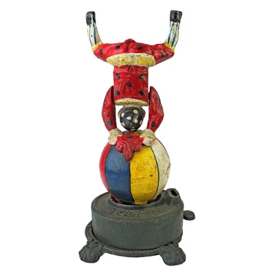 Design Toscano Spinning Acrobat Clown on Globe Authentic Iron Mechanical Bank Design Toscano Spinning Acrobat Clown On Globe Authentic Iron Mechanical Bank -Children'S Home Furnishings Store GUEST a2426497 b6fc 42fd 8ad6 1d0f3fe6ef47