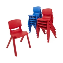 ECR4Kids 12 Inch Plastic Stackable Classroom Stack Chairs, Indoor/Outdoor For Kids-10pk -Children'S Home Furnishings Store GUEST a2fb4ba7 583c 426a bd9d 4cab137a11da