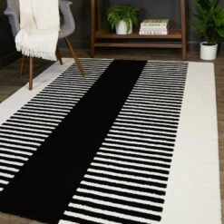 Mathilde Stripe Kids' Area Rug Black - Balta Rugs
