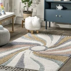 Theodora Colorful Swirl Kids Tassel Area Rug -Children'S Home Furnishings Store GUEST a633ee1c 2a04 4411 a950 ae43e620f9d6