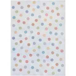 Well Woven Rainbow Polka Dots Apollo Kids Collection Multi Color Area Rug -Children'S Home Furnishings Store GUEST a98d509d 054a 4c38 ac74 2df4a1f1cc55