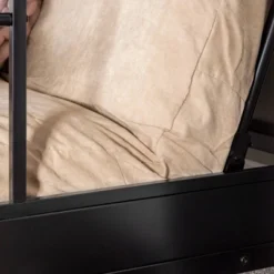 Twin Over Futon Analise Metal Bunk Bed Black - Saracina Home 7 Twin Over Futon Analise Metal Bunk Bed Black - Saracina Home -Children'S Home Furnishings Store GUEST aa2d1e2d b75c 4bdb 9c73 1846806f43c6