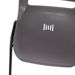 Flash Furniture HERCULES Series 661 Lb. Capacity Gray Ergonomic Shell Stack Chair With Black Frame And 16'' Seat Height, Set Of 5 -Children'S Home Furnishings Store GUEST abe37524 d977 4c50 bbc9 95a426e914ce