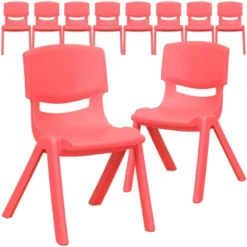 Emma And Oliver 10 Pack Plastic Stackable School Chair With 12" Seat Height -Children'S Home Furnishings Store GUEST ac9bc333 42ed 4611 9c3c 02d70bf5042d
