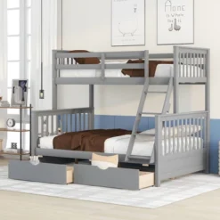 Twin Over Full Bunk Bed With Ladders And Two Storage Drawers-ModernLuxe -Children'S Home Furnishings Store GUEST acd3e1aa b4d9 4874 819c ac1d331bc4b2