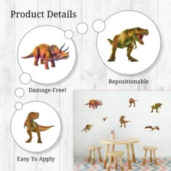 T-Rex And Friends Wall Decor - Decalcomania -Children'S Home Furnishings Store GUEST b1e83498 587f 477c 9cda d60e0a61a3bd