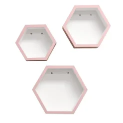 8" X 10" X 12" Set Of 3 Hexagon Shelves For Kids' Room - InPlace -Children'S Home Furnishings Store GUEST b3c7f52a aeb1 4bdf 9187 13737494e51d