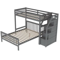 Twin Over Full Loft Bed With Staircase - ModernLuxe -Children'S Home Furnishings Store GUEST b4598ca8 26a2 4a97 a657 9c0e183295c6
