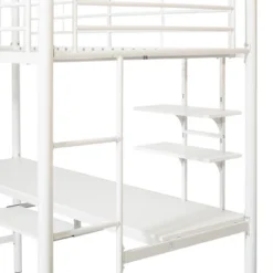 Twin Analise Metal Loft Bed With Wood Desk - Saracina Home -Children'S Home Furnishings Store GUEST b4bbba92 aba8 44d4 9b1e 7ffe5362405a