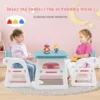 Costway 3-Piece Kids Table And Chair Set Toddler Activity Study Desk With Building Blocks -Children'S Home Furnishings Store GUEST beed9ebe 938b 4cc2 a6b0 7a1cea13ae1e