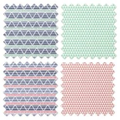 Bacati - Emma Aztec Print Coral/Mint/Navy Triangles Muslin Swaddling Blankets Set Of 4 -Children'S Home Furnishings Store GUEST bf0f8317 468a 4c29 a70f e767ee809c84