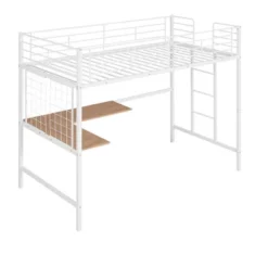 Twin Metal Loft Bed With Desk And Metal Grid - ModernLuxe -Children'S Home Furnishings Store GUEST bfee2b53 96a8 4f4b be2a e9ff31abc8cb