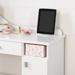 Tiara Makeup Desk Pure White - South Shore -Children'S Home Furnishings Store GUEST c1981a5b 7efb 4c37 aff9 f26f2d39460e