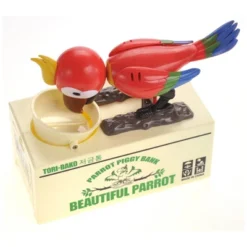 Insten Parrot Piggy Bank Robotic Coin Munching Toy Money Box, Red, 6.6x6.5 Inches -Children'S Home Furnishings Store GUEST c226085b f67b 4b85 b5a1 740ba9399372