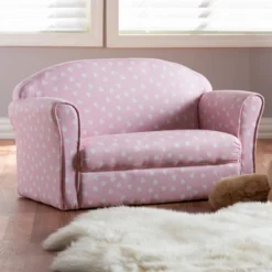 Erica Heart Upholstered Kids' 2 Seater Sofa Pink - Baxton Studio -Children'S Home Furnishings Store GUEST c33c9d18 ba52 42bc a0a4 668c3dbbc25e