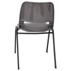 Flash Furniture HERCULES Series 661 Lb. Capacity Gray Ergonomic Shell Stack Chair With Black Frame And 16'' Seat Height, Set Of 5 -Children'S Home Furnishings Store GUEST c4a98738 ae06 4604 94f6 b8eaa2367a54