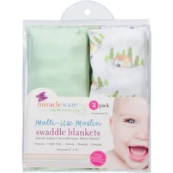 MiracleWare Muslin Swaddle - 2pk