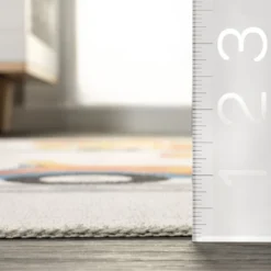 NuLOOM Carmina City Streets Machine Washable Kids Area Rug 7' X 9' In White Multi -Children'S Home Furnishings Store GUEST c9e32024 5f72 4b79 8a88 b367e7e9c8f4