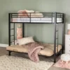 Twin Over Futon Analise Metal Bunk Bed Black - Saracina Home -Children'S Home Furnishings Store GUEST ce53ae88 2cfa 4b85 ac98 cdf52cde3596