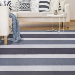 Modern Classic Coastal Stripes Indoor/ Outdoor Area Rug By Blue Nile Mills -Children'S Home Furnishings Store GUEST d6aa3e40 0d80 4523 b118 d769768113ca