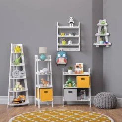 Kids' Corner Ladder Wall Shelf White - RiverRidge Home -Children'S Home Furnishings Store GUEST d795a61f a23e 402c bbf5 22117f82edd7