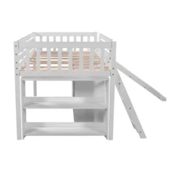 Low Twin Loft Bed With Bookcase, Separate Three Drawers, Pulling Ladder And Slide - ModernLuxe -Children'S Home Furnishings Store GUEST d9e1ef55 a7f3 4320 af80 a93010b9bf16