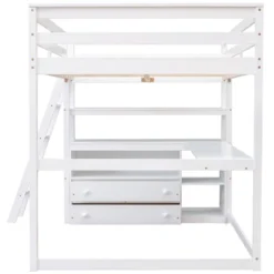 Full Size Loft Bed With Desk, Shelf And Two Built-in Drawers - ModernLuxe -Children'S Home Furnishings Store GUEST db7f5a6a ff6b 466e bbbd 49e11e8e34e9