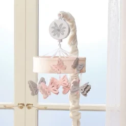 Lambs & Ivy Baby Blooms Pink Butterfly Musical Baby Crib Mobile Soother Toy -Children'S Home Furnishings Store GUEST df60ad26 2480 454a ad7e e5bc7918ace3