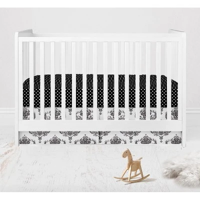 Bacati - Classic Damask Black/Grey/White 10 pc Crib Bedding Set with 2 Crib Fitted Sheets Bacati - Classic Damask Black/Grey/White 10 Pc Crib Bedding Set With 2 Crib Fitted Sheets -Children'S Home Furnishings Store GUEST e1a2e555 e6a9 4bc3 b843 dc4a3f2e2acc