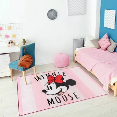 54"x78" Minnie Mouse Striped Area Rug Disney 54"x78" Minnie Mouse Striped Area Rug -Children'S Home Furnishings Store GUEST e51598e9 213d 4673 b354 4845310412a6