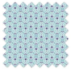 Bacati - Isabella Paisley Aqua/Lilac/Purple Floret Crib/Toddler Bed Skirt