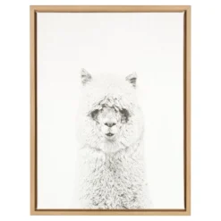 24" X 18" Hairy Alpaca Framed Canvas Art - Uniek -Children'S Home Furnishings Store GUEST e9fc784f 5f51 45c1 b344 8fd94e9cb42e
