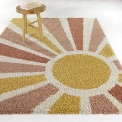Helia Geometric Sun Shag Kids' Rug - Balta Rugs -Children'S Home Furnishings Store GUEST ec276e7f 4efa 45c1 a06e 8eda04c55abc