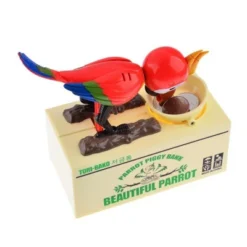 Insten Parrot Piggy Bank Robotic Coin Munching Toy Money Box, Red, 6.6x6.5 Inches -Children'S Home Furnishings Store GUEST ec30c160 b7c2 4e4d 8e3a ce407fbb3c9c