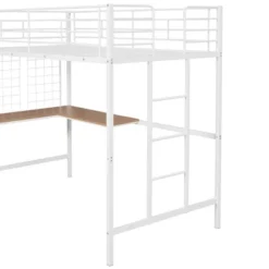 Twin Metal Loft Bed With Desk And Metal Grid - ModernLuxe -Children'S Home Furnishings Store GUEST f09b78d7 ad3d 42a3 b128 22adc986aafa