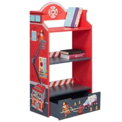 Little Firefighter Bookshelf - Fantasy Fields By Teamson Kids -Children'S Home Furnishings Store GUEST f1f60579 85dd 46ee bfd6 175780b51d4c