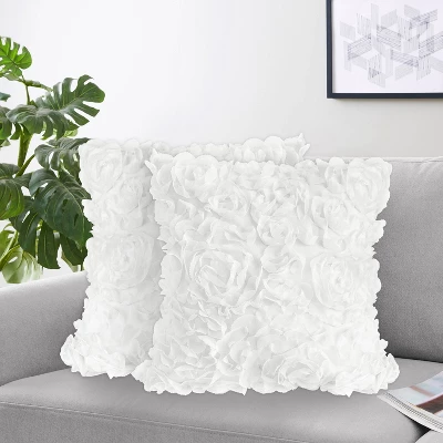 Set of 2 Rose Decorative Accent Throw Pillows White - Sweet Jojo Designs Set Of 2 Rose Decorative Accent Throw Pillows White - Sweet Jojo Designs -Children'S Home Furnishings Store GUEST f21487de de49 4587 b02f 76f4fd91c1e1