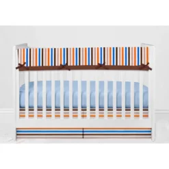 Bacati - Mod Sports Blue Orange Chocolate 11 Pc Crib Bedding Set With Long Rail Guard Cover -Children'S Home Furnishings Store GUEST f22a6b57 d344 46b8 a647 f9d5805d8d08
