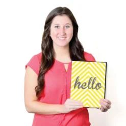 Big Dot Of Happiness Hello Little One - Yellow And Gray - Baby Girl Or Boy Nursery Wall Art & Kids Room Decor - 7.5 X 10 Inches - Set Of 3 Prints -Children'S Home Furnishings Store GUEST f29e09d5 dc93 4a63 87f9 ccf407e41d92