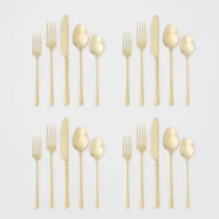 20pc Cherryfield Champagne Flatware Set - Threshold™ -Children'S Home Furnishings Store GUEST f6924981 0d4b 401a 85b9 7da17569d4aa