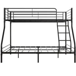 Twin-Over-Full Metal Bunk Bed With Ladder And Enhanced Upper-Level Guardrail, Black-ModernLuxe -Children'S Home Furnishings Store GUEST f7f1d3aa d818 4b26 84f3 a8410226e4e9