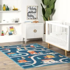 NuLOOM Zita Neighborhood Machine Washable Kids Area Rug