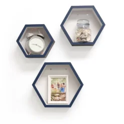 8" X 10" X 12" Set Of 3 Hexagon Shelves For Kids' Room - InPlace -Children'S Home Furnishings Store GUEST fcce3681 4fcf 4789 98f1 3500dbba66cb